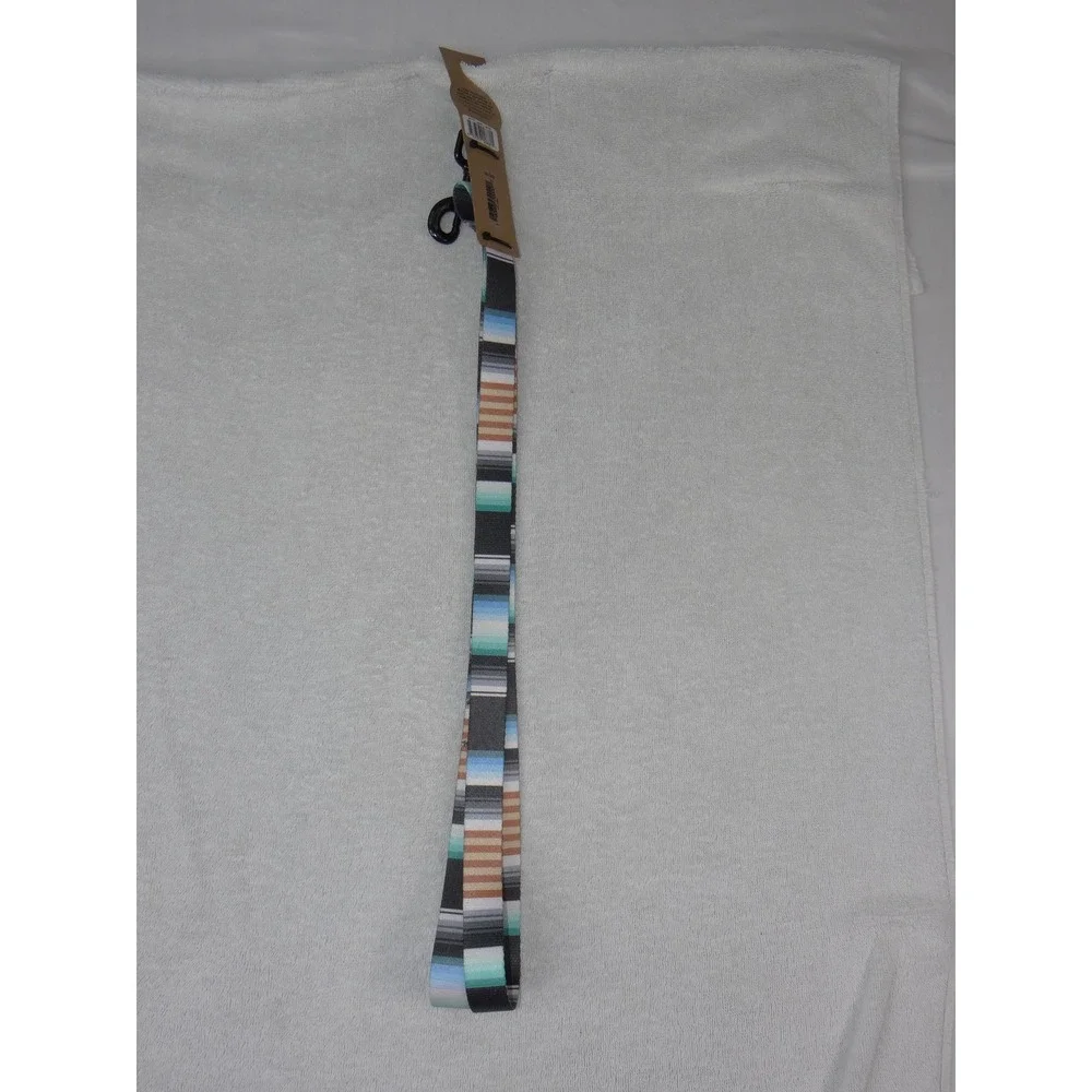Leeds Dog Supply 6ft Large Dog Leash Serape Striped Blue Orange Handmade USA